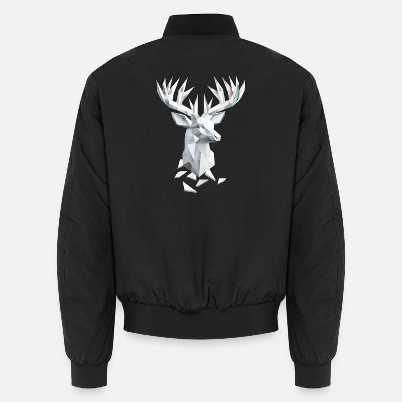 Geometric deer head – nature and elegance Unisex Bomber Jacket