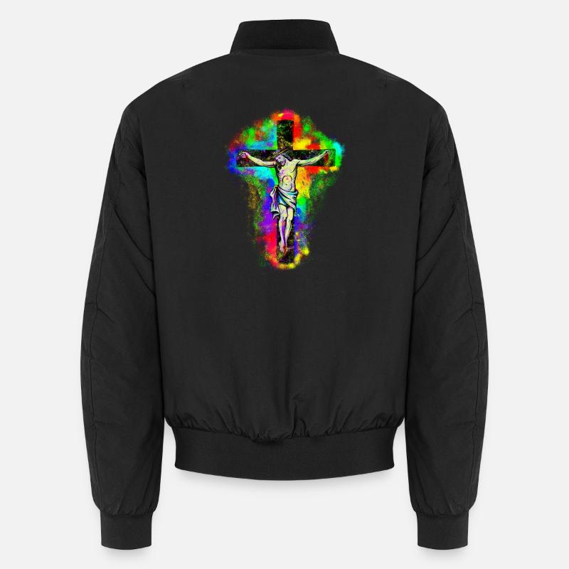 Croix de Jésus-Christ - Bomber unisexe - noir