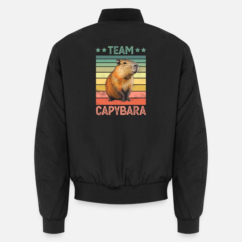 Capybara Wasserschwein - Unisex Bomber Jacket - black