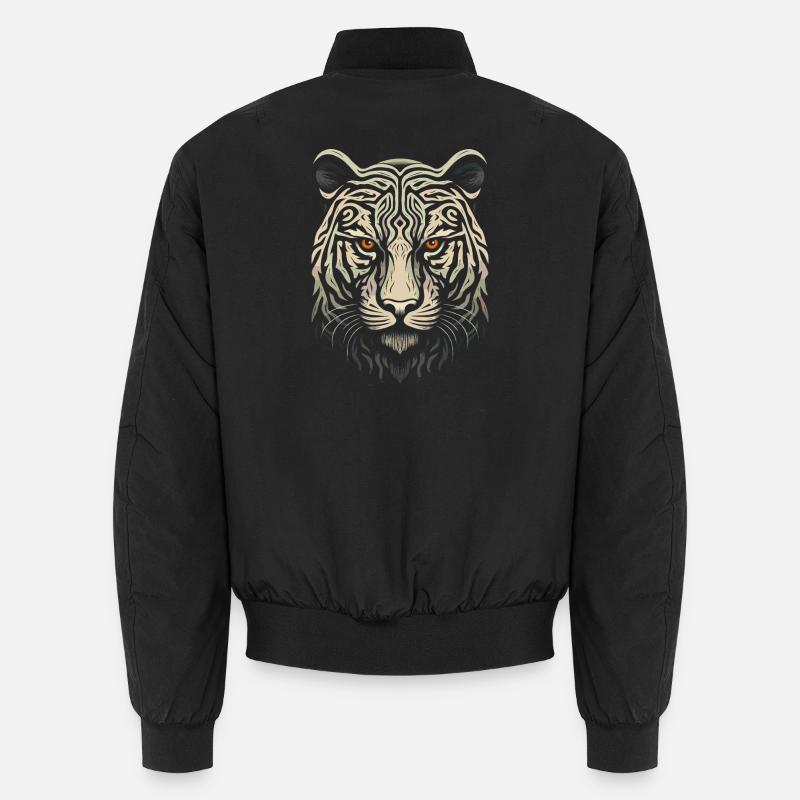 White Tiger Head Unisex Bomber Jacket