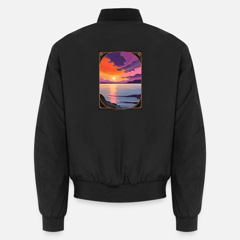 Bewitching Coastal Sunset Unisex Bomber Jacket