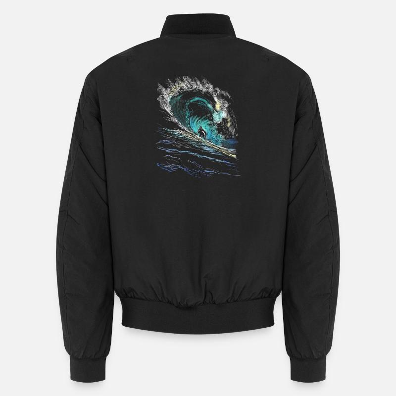 Surfer - Unisex Bomber Jacket - black