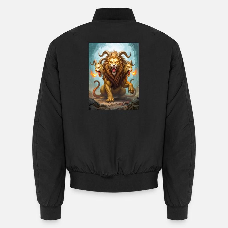 Chimera, three-headed lion-goat-serpent beast Unisex Bomber Jacket