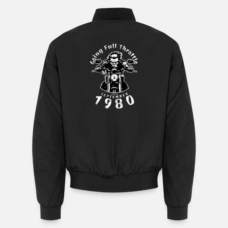 45th Birthday Going Full Throttle Since 09/1980 Unisex Bomber Jacket