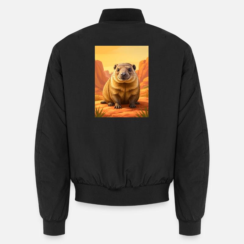 Realistic cute comic skirt Hyrax Unisex Bomber Jacket