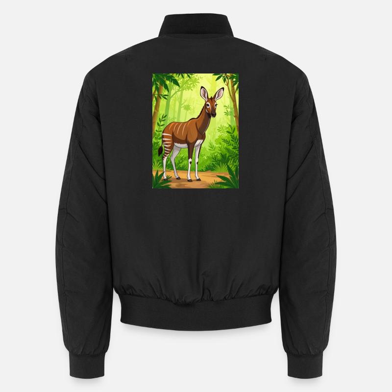 The mysterious rainforest creature with zebra  Unisex Bomberjacke