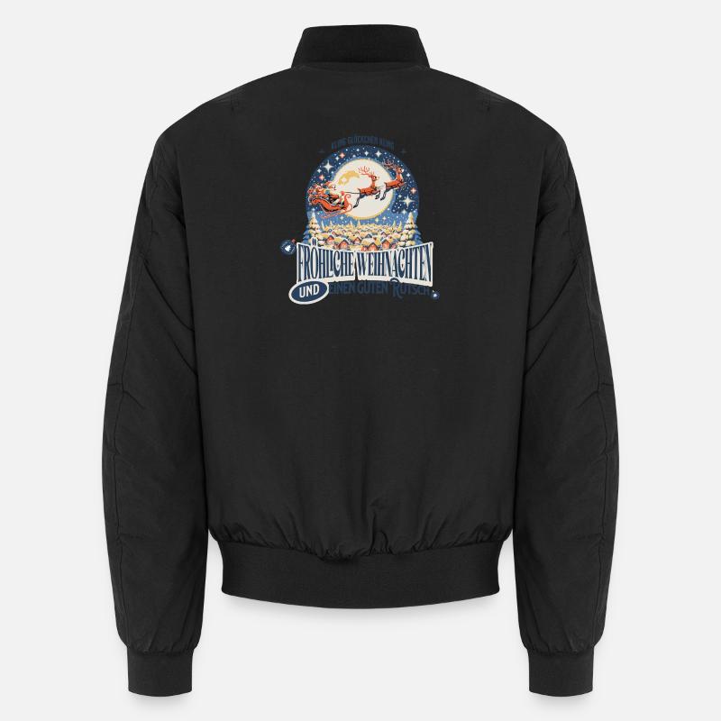 Weihnachtsgrüße - Unisex Bomberjacke - Schwarz
