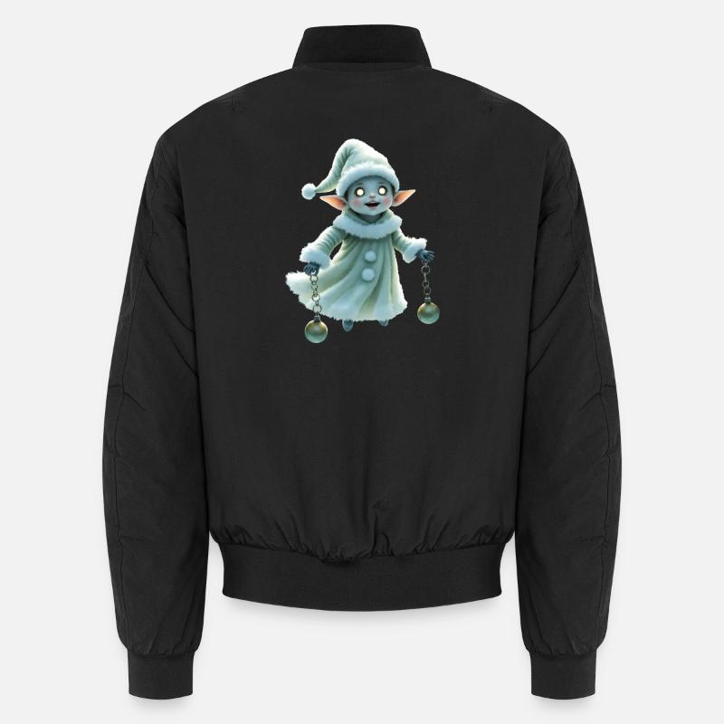 Winter Gnome with Jingle Bells Unisex Bomber Jacket