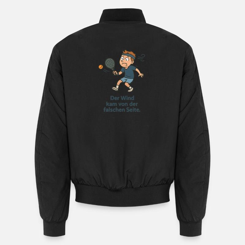 Windversetzter Padelwitz - Unisex Bomberjacke - Schwarz