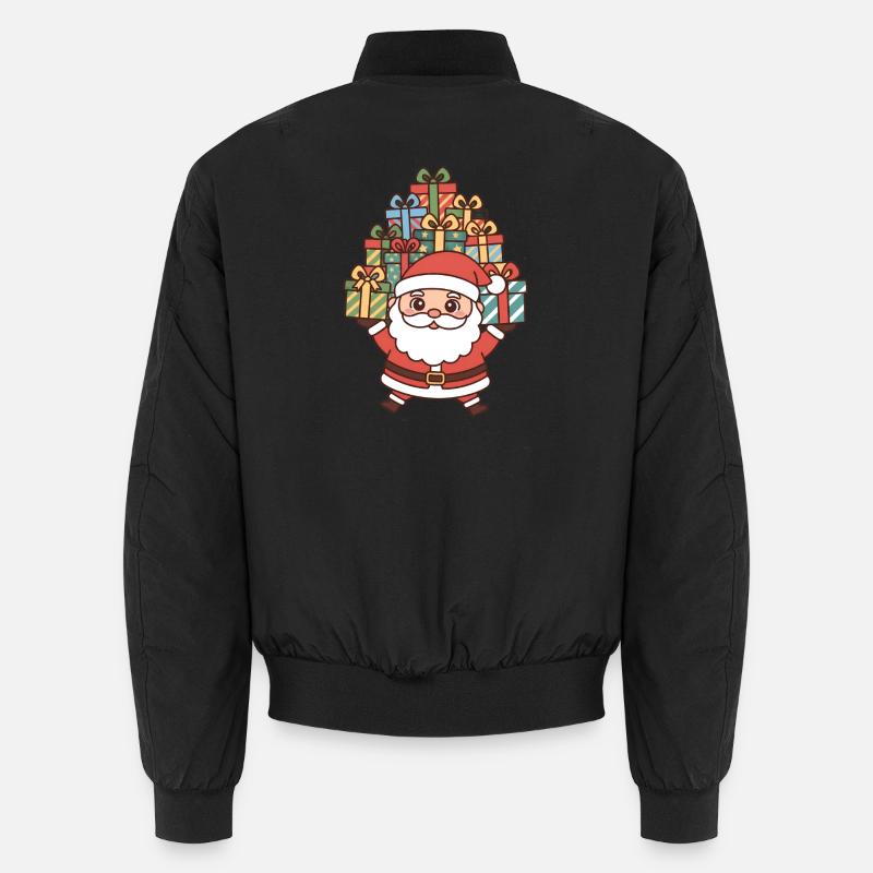 Weihnachtsmann Nikolaus - Unisex Bomberjacke - Schwarz