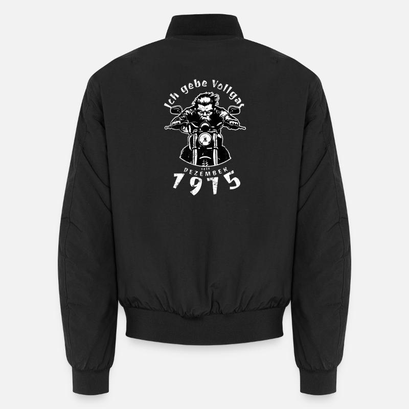 50th birthday I've been going full throttle since 12/1975 Unisex Bomber Jacket
