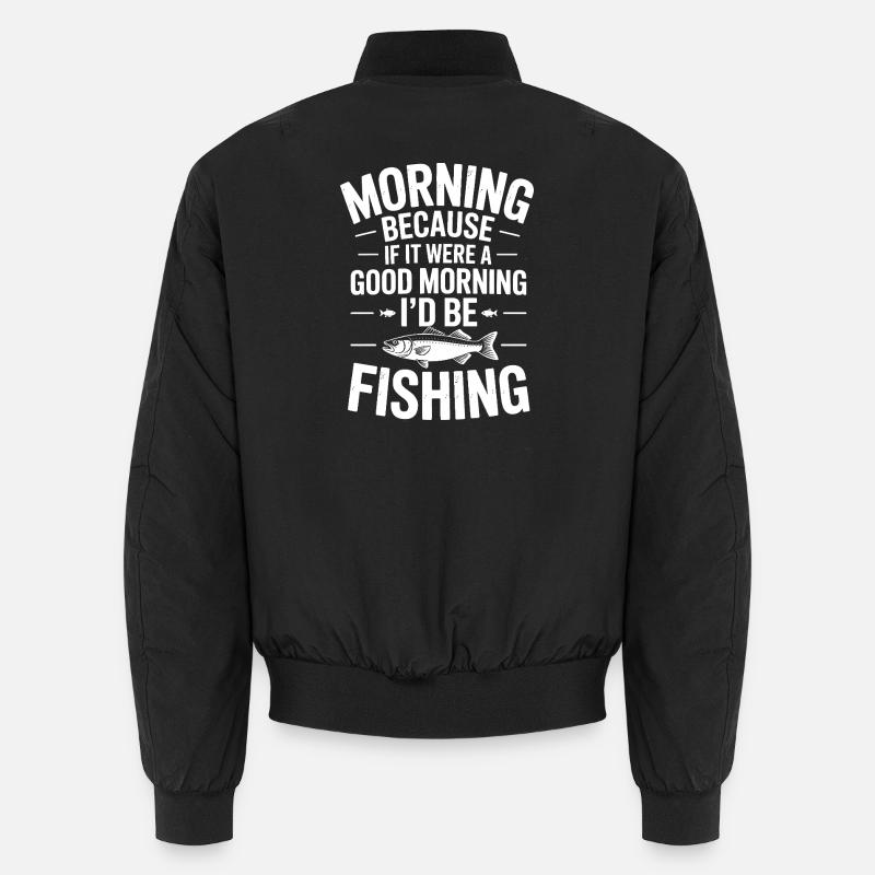 Tee de pêche matinale - Bomber unisexe - noir