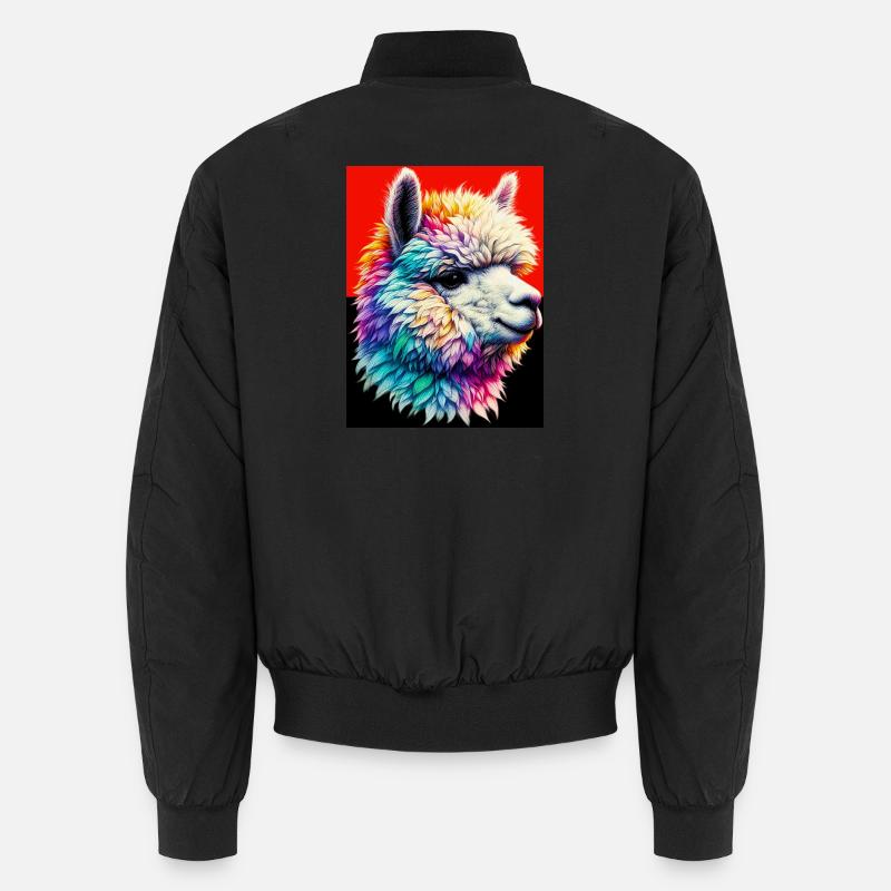 Alpaka - Unisex Bomberjacke - Schwarz