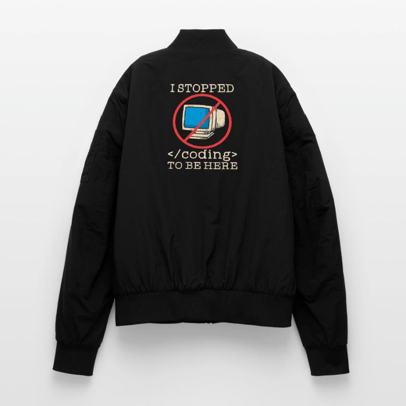 Coding funny saying programmer Unisex Bomber Jacket