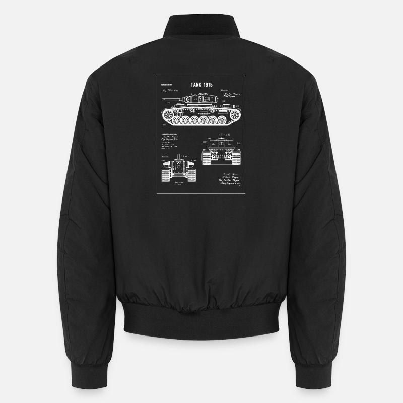 Panzer Bauplan von 1915 Unisex Bomberjacke