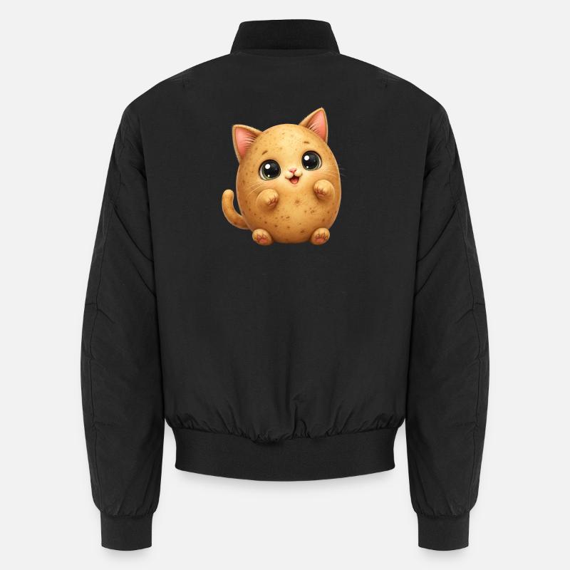 Chat de Patate mignon - Bomber unisexe - noir