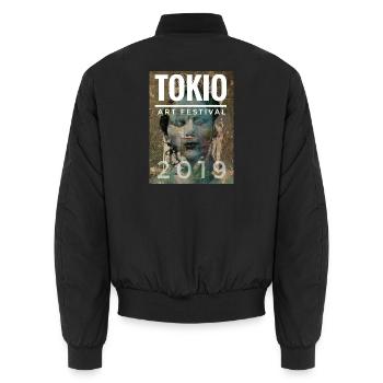 TOKIO Art Festival - Unisex Bomberjacke - Schwarz - Hinten - AI Model Male 185 light (185cm)
