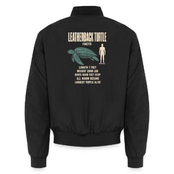 Leatherback Turtle Fakten Tierrekord - Unisex Bomberjacke - Schwarz - Hinten - AI Model Male 185 light (185cm)