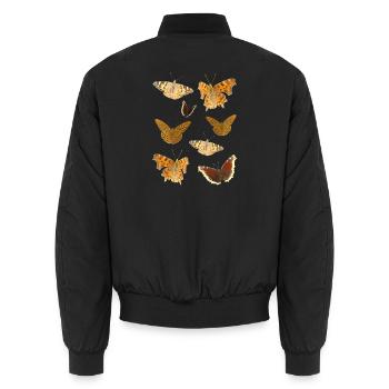 Insekten Schmetterlinge - Unisex Bomberjacke - Schwarz - Hinten - AI Model Male 185 light (185cm)