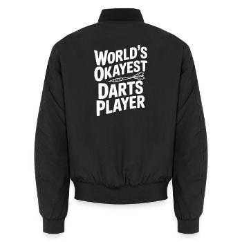 Der beste Dartspieler der Welt - Unisex Bomberjacke - Schwarz - Hinten - AI Model Male 185 light (185cm)