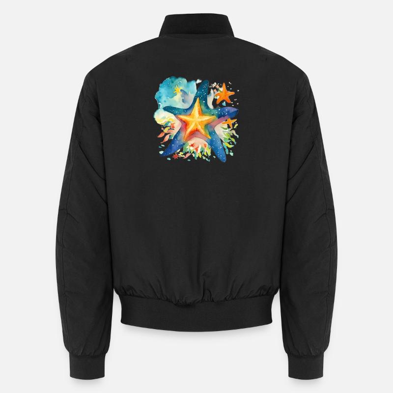 Étoile de mer - Bomber unisexe - noir