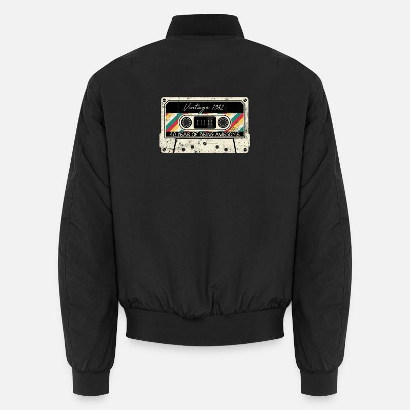 Millésime 1982 Cassette 40ème - Bomber unisexe - noir