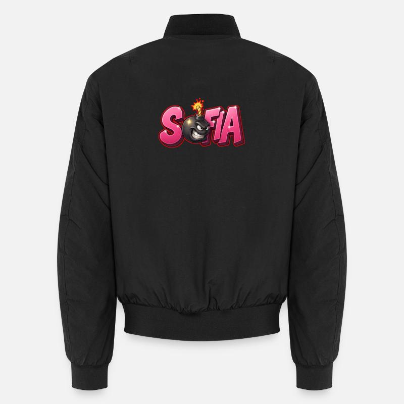 Sofia Graffiti Name Bomb Graffité 3D - Bomber unisexe - noir