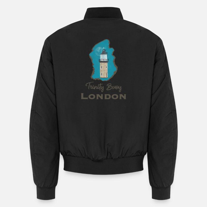 London, Trinity Buoy Lighthouse, Pixel Art Unisex Bomber Jacket