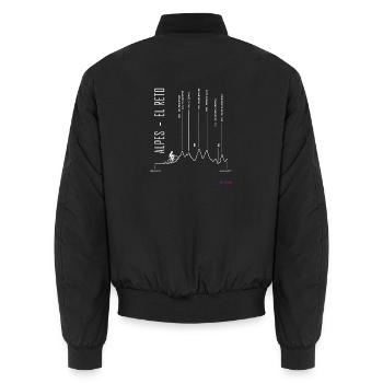 ZURICH APRICA for black - Unisex Bomber Jacket - black - Back - AI Model Male 185 light (185cm)