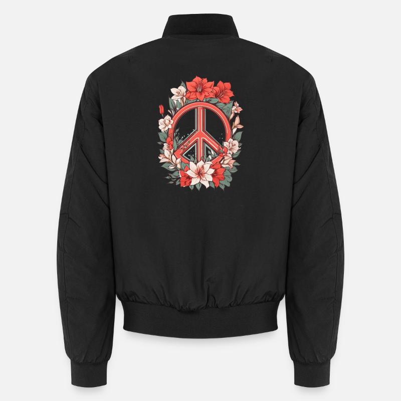 Friedenszeichen Unisex Bomberjacke