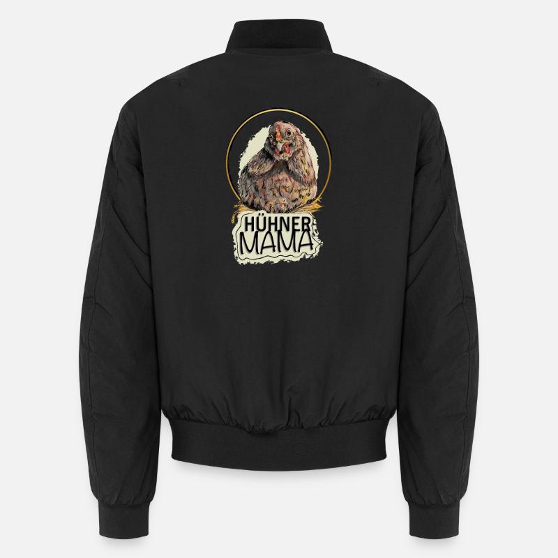 The Chickens Mom - Unisex Bomber Jacket - black
