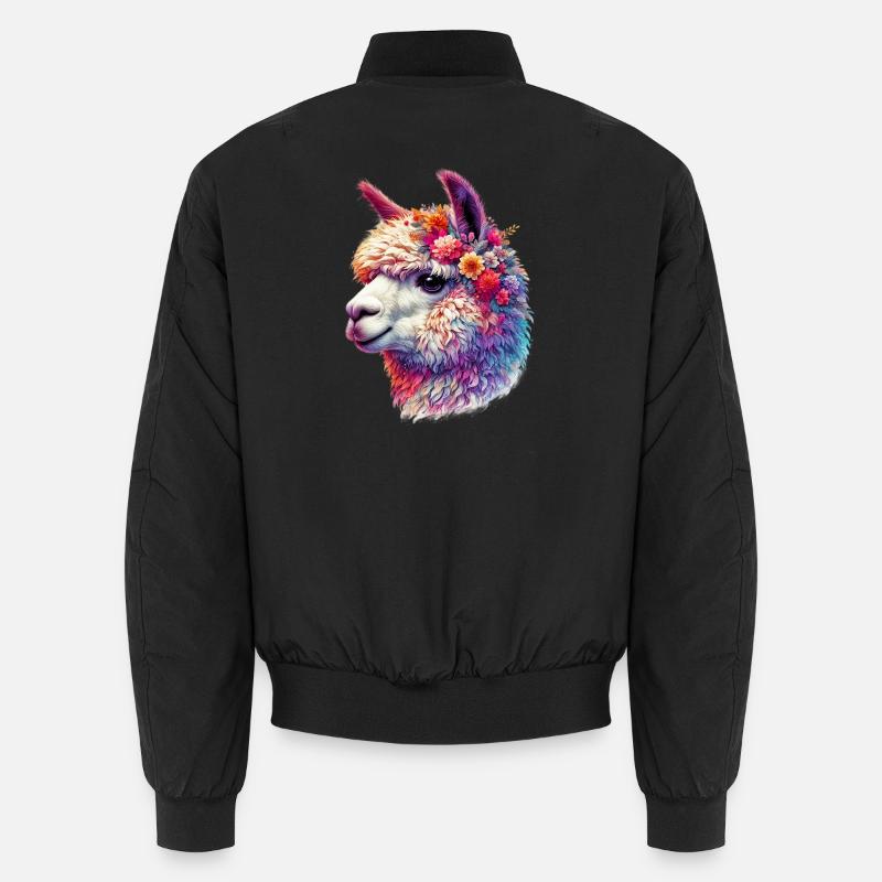 Alpaca - Unisex Bomber Jacket - black