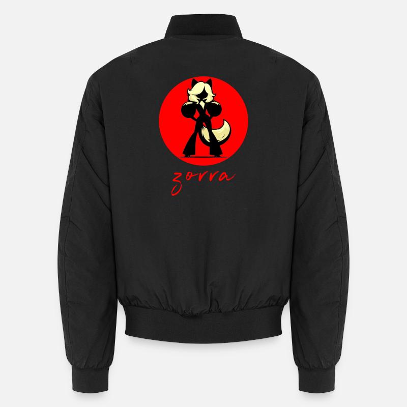 Red Background Fox Unisex Bomber Jacket