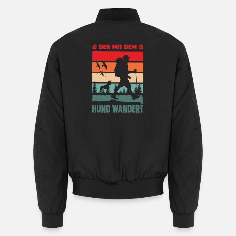 Der Mit Dem Hund Wandert Unisex Bomberjacke
