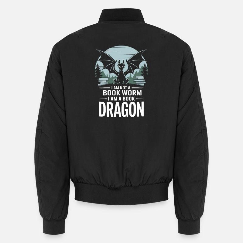 Not A Bookworm A Book Dragon Unisex Bomber Jacket