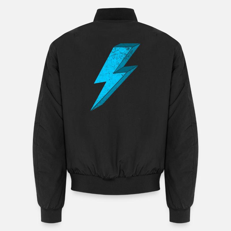 Electric Lightning Design 3D - Unisex Bomber Jacket - black
