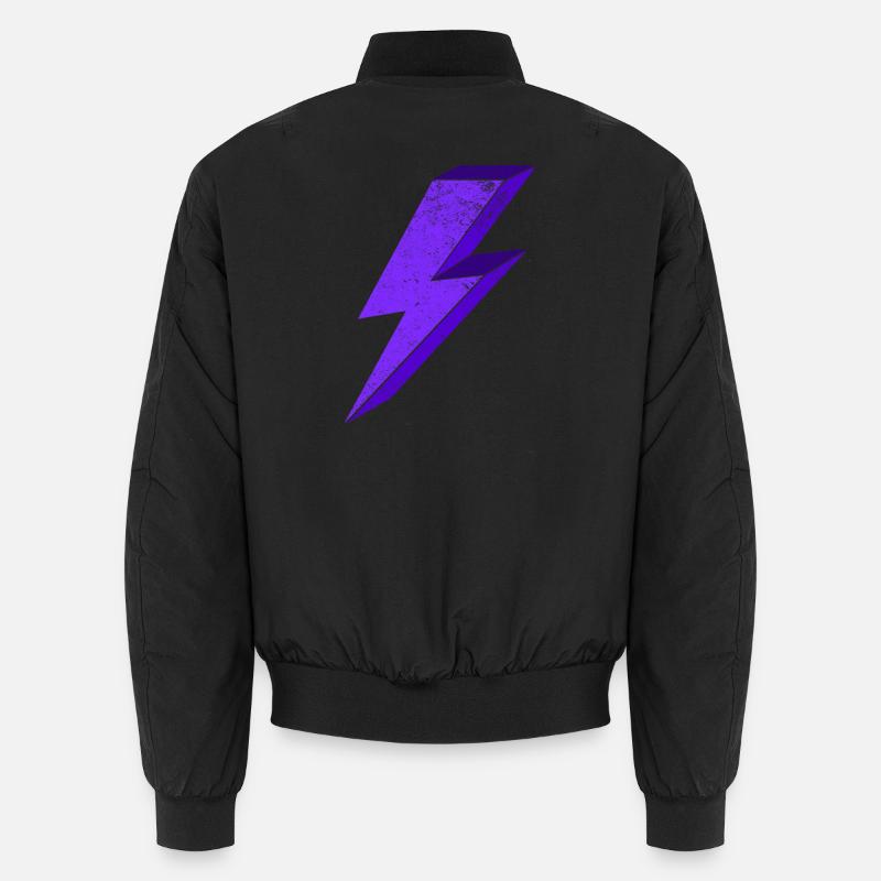 Graphique d'éclair électrisant pour vêtements 3D Bomber unisexe
