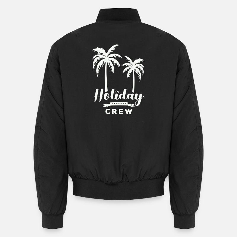 Holiday Crew Palm Design Unisex Bomber Jacket