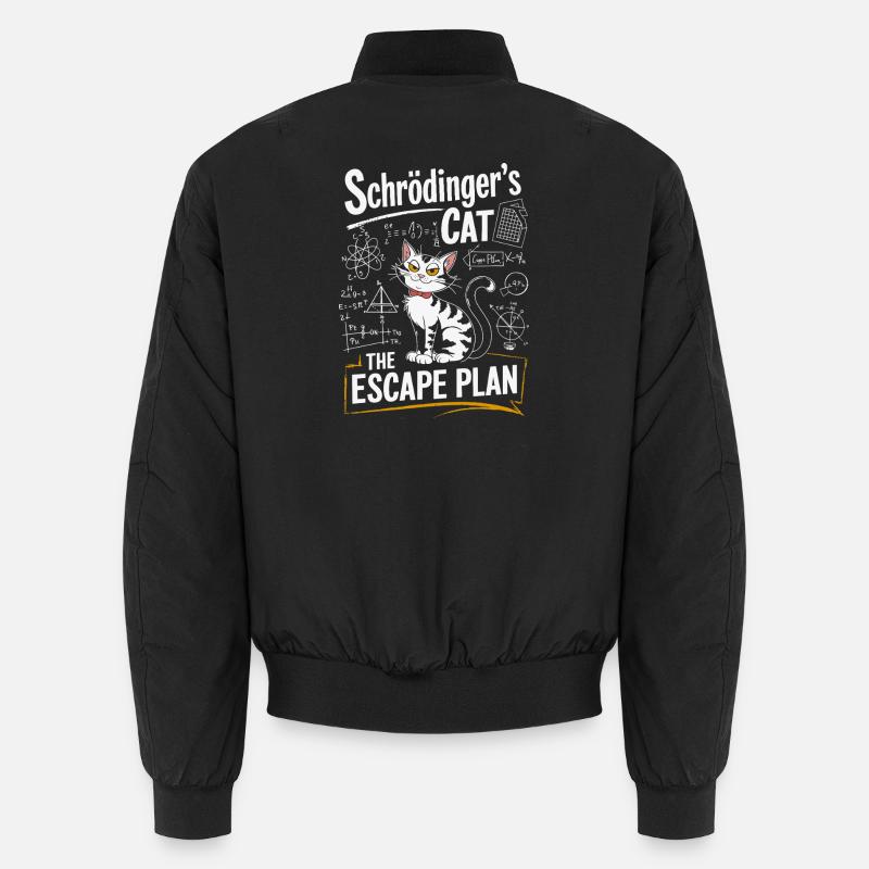 Schrödinger Cat: Der Fluchtplan - Unisex Bomberjacke - Schwarz