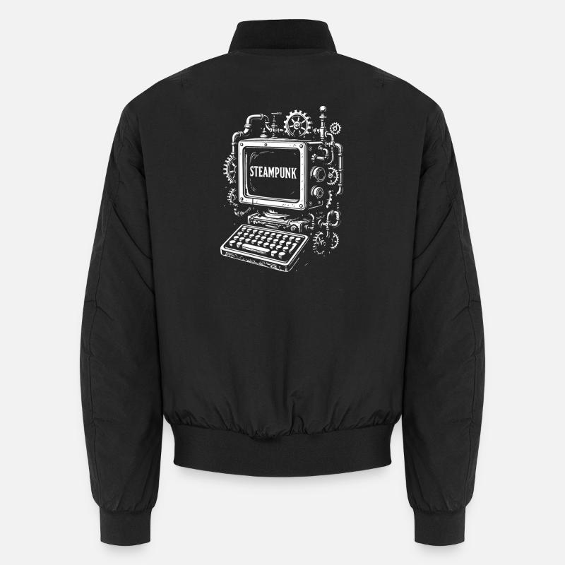 Steampunk Computer Getriebe Unisex Bomberjacke