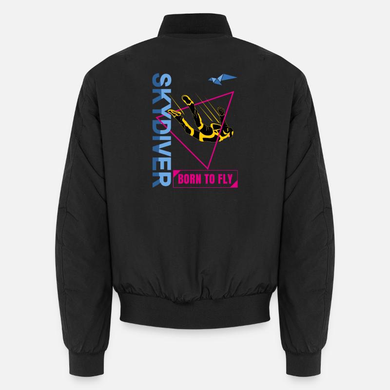 Parachuting Skydiver | Born to Fly Unisex Bomber Jacket