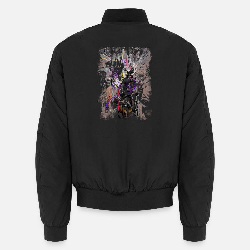 Abstract Texture - Unisex Bomber Jacket - black