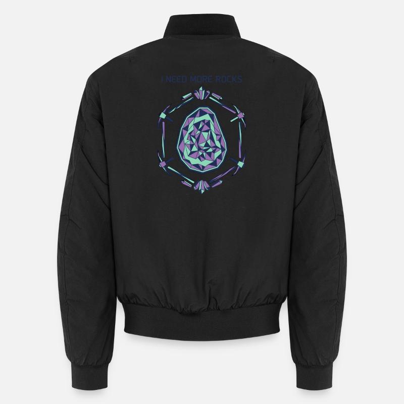 I need more stones - Unisex Bomber Jacket - black