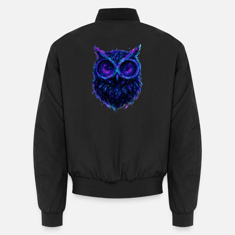 Eule / Galaktische Eule: Nachtnebel Unisex Bomberjacke