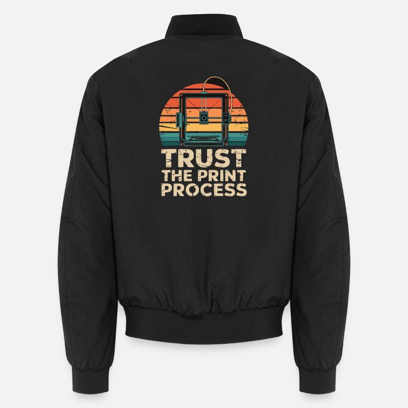 Imprimeur 3D rétro Trust The Print Process Bomber unisexe