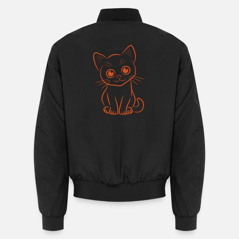 Kätzchen in Orange Unisex Bomberjacke