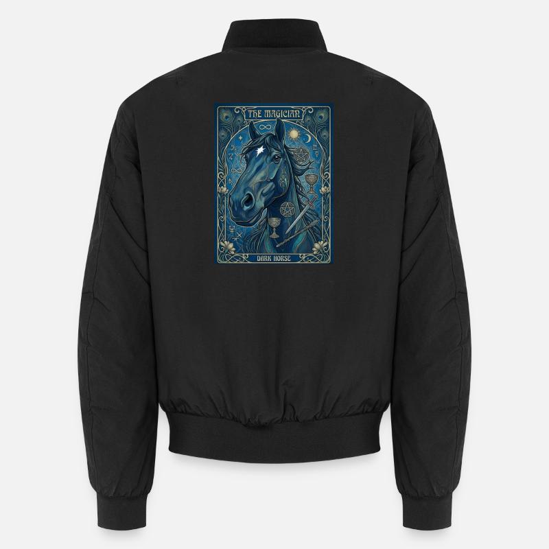 Pferd, der Magier - Unisex Bomberjacke - Schwarz