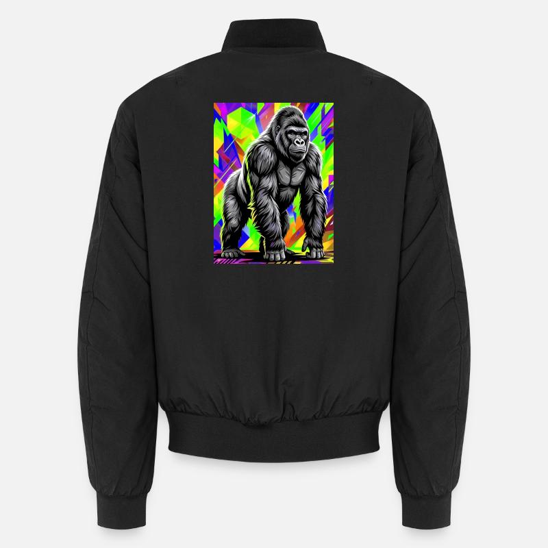 gorille - Bomber unisexe - noir