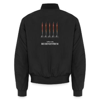 Gärtner Rechenzentrum Gartenarbeit Schrebergarten - Unisex Bomberjacke - Schwarz - Hinten - AI Model Male 185 light (185cm)