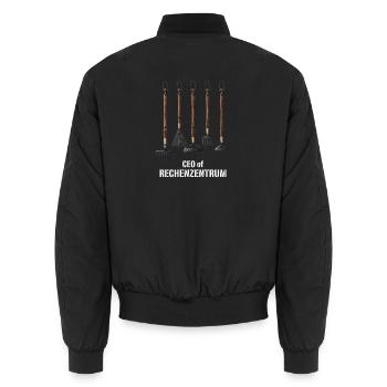 CEO of Rechenzentrum - Unisex Bomberjacke - Schwarz - Hinten - AI Model Male 185 light (185cm)